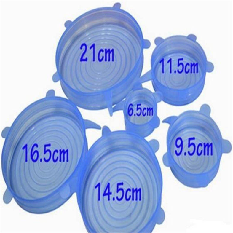 6PCS Universal Silicone Food Wrap Lid-Bowl