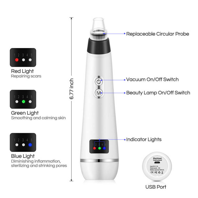 E003 Blackhead Cleaner Beauty Suction Removal Acne Pore Face Care
