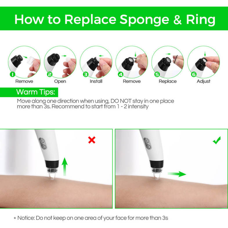 E003 Blackhead Cleaner Beauty Suction Removal Acne Pore Face Care