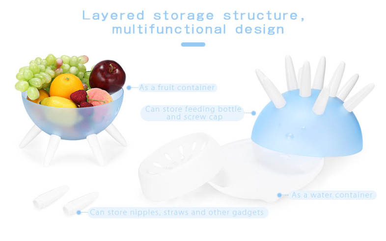 Cmbear Multifunctional Fruit Container Baby Bottle Drying Rack