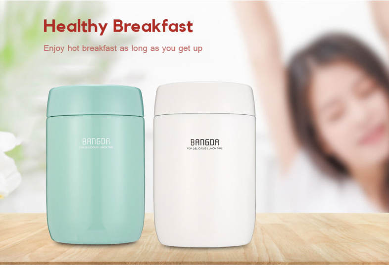 Student Food Soup Vacuum Thermos Stainless Steel Lunch Jar 650ml