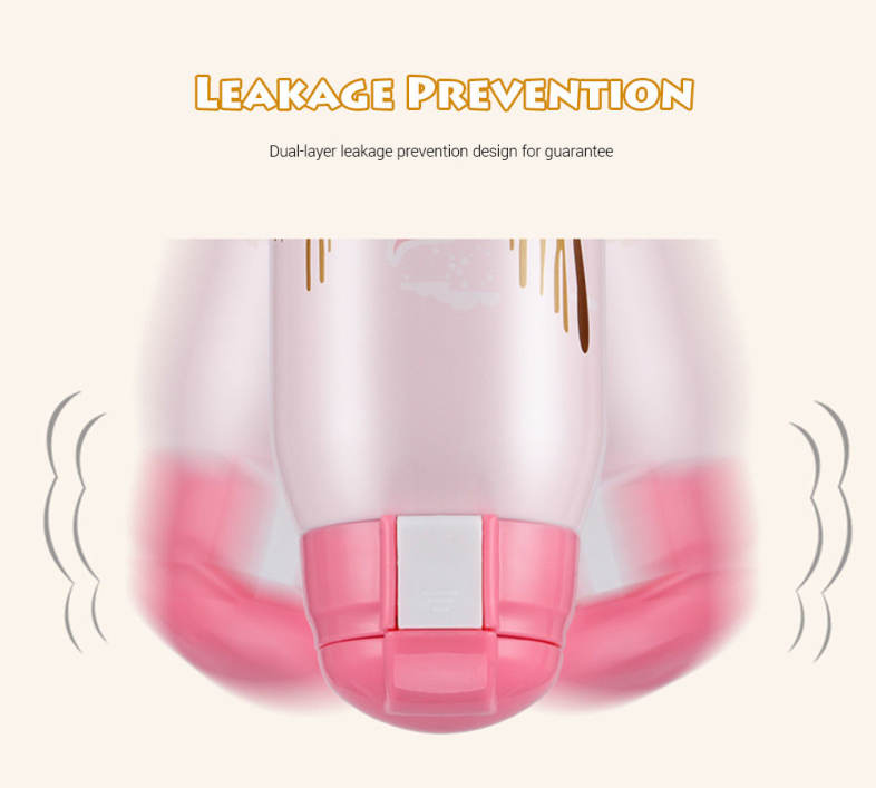 DA22 - C60 Children Stainless Steel Vacuum Cup With Straw 2 Caps 600ml