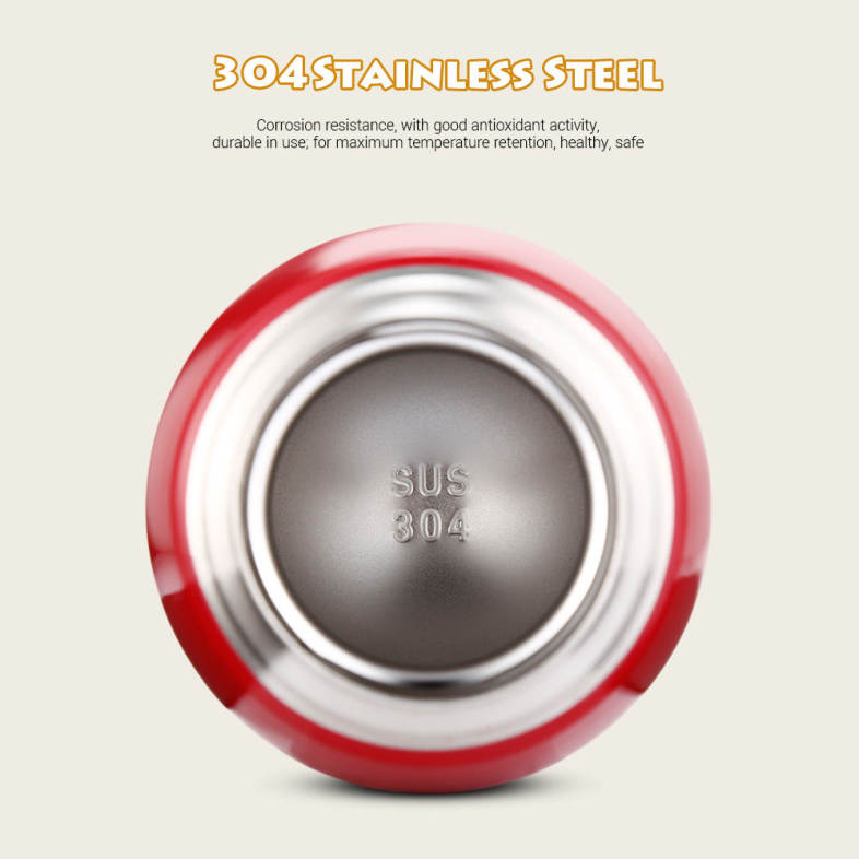 DA22 - C60 Children Stainless Steel Vacuum Cup With Straw 2 Caps 600ml