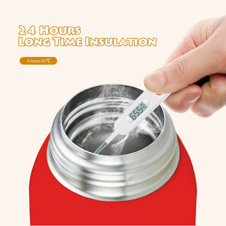 DA22 - C60 Children Stainless Steel Vacuum Cup With Straw 2 Caps 600ml
