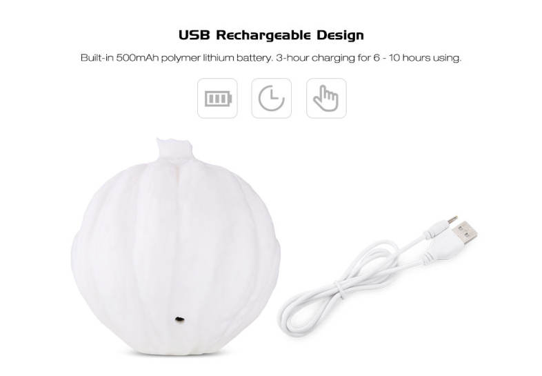 3D Printing Devil Pumpkin Face Light Night Lamp with Remote Control