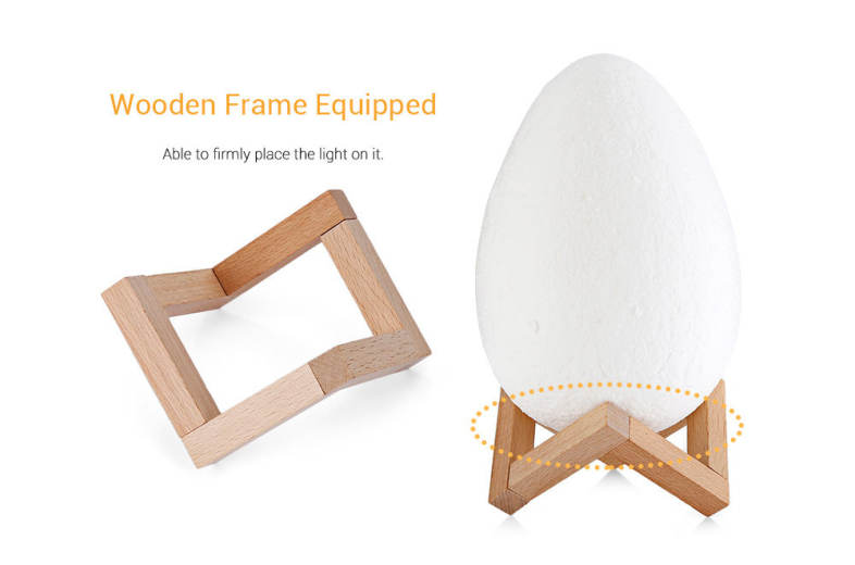 3D Printing Egg Lamp Night Light Remote Control for Bedroom