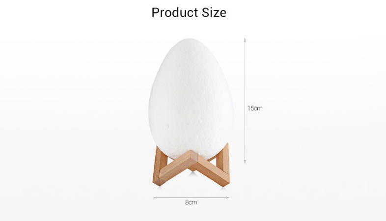 3D Printing Egg Lamp Night Light Remote Control for Bedroom
