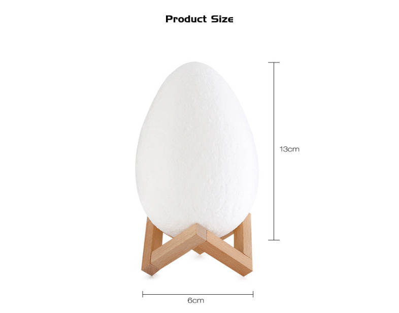 3D Printing Egg Light Night Lamp Remote Control for Bedroom