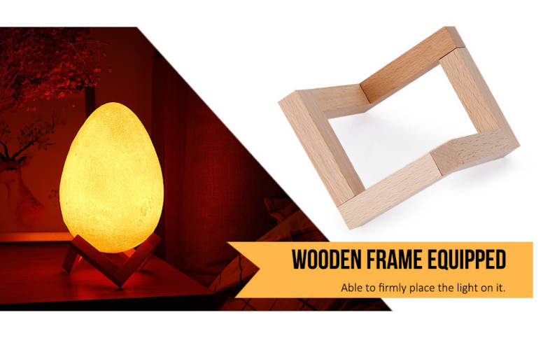 3D Printing Egg Light Romantic Night Lamp Remote Control for Bedroom
