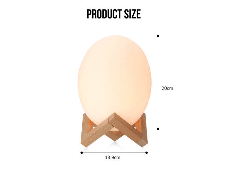 3D Printing Dinosaur Egg Light Pat Night Lamp Romantic 3 Colors 