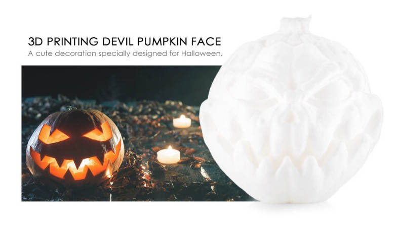 3D Printing Devil Pumpkin Face Light Night Lamp Remote Control