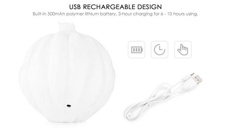 3D Printing Devil Pumpkin Face Light Night Lamp Remote Control