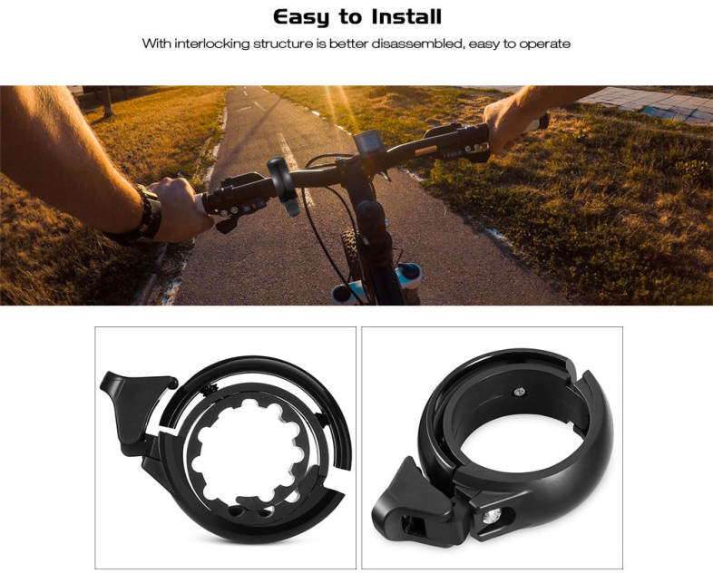 CL - 6 Aluminum Alloy Invisible Bicycle Bell for 22.2 - 31.8mm Bike Handlebar