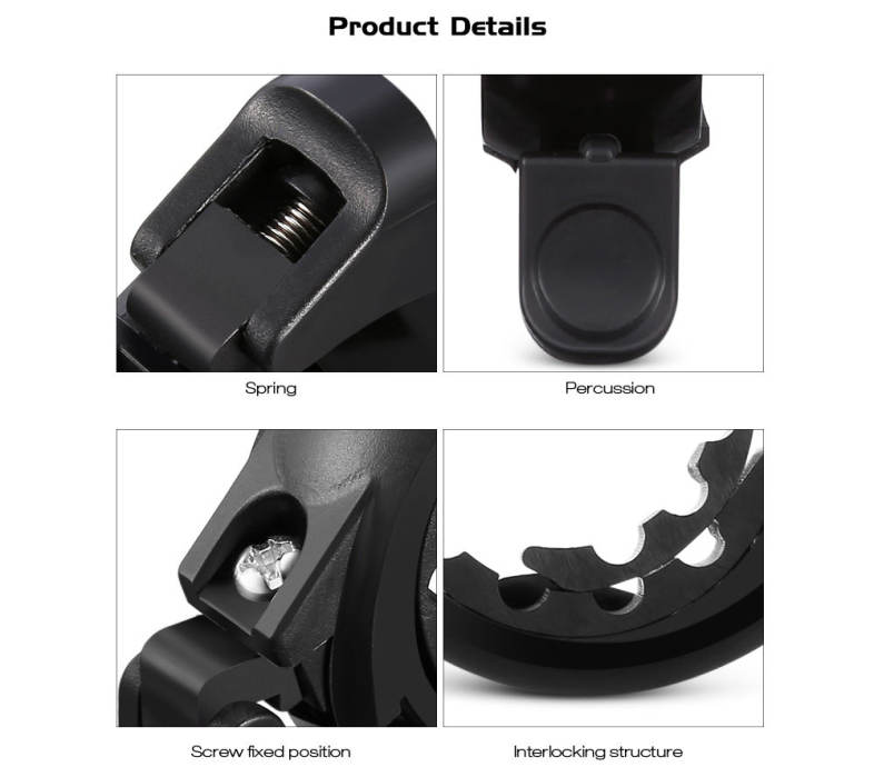 CL - 6 Aluminum Alloy Invisible Bicycle Bell for 22.2 - 31.8mm Bike Handlebar