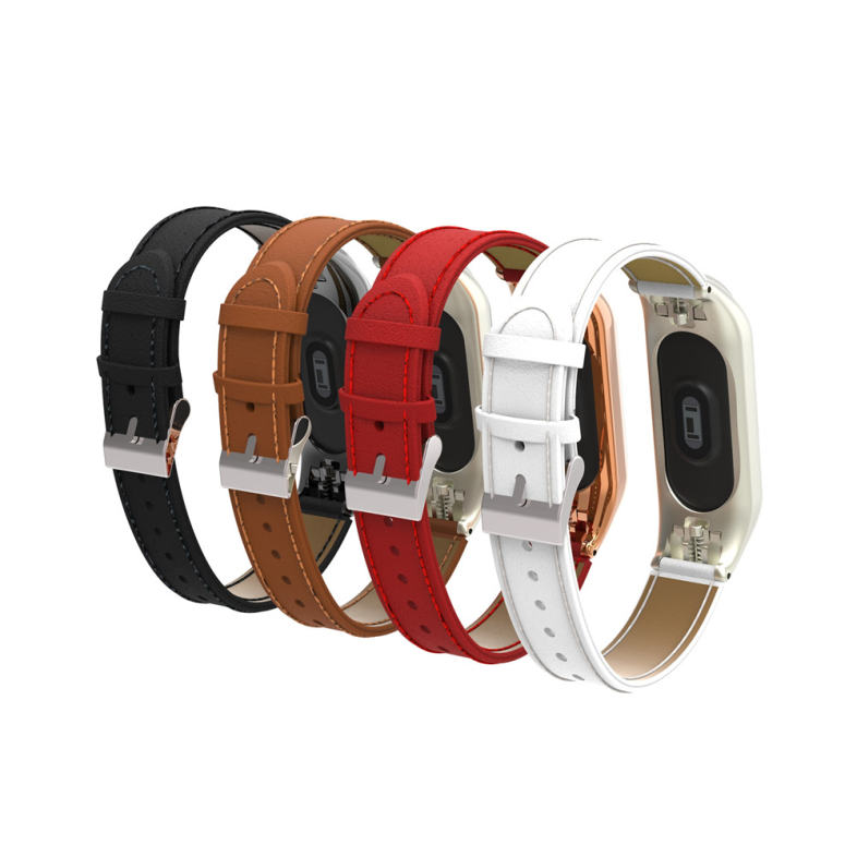 Genuine Leather Bracelet For Xiaomi Mi Band 3 Strap Watch
