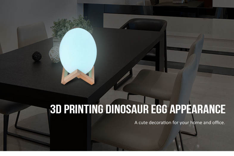 3D Printing Dinosaur Egg Light Pat Night Lamp 3 Colors Living Room