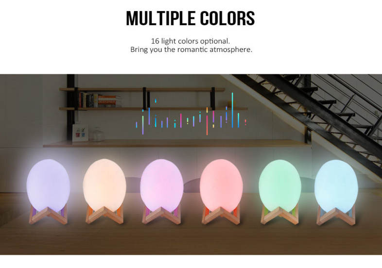 3D Printing Dinosaur Egg Light Night Lamp Remote Control for Bedroom