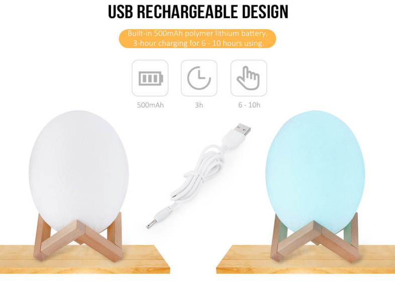 3D Printing Dinosaur Egg Light Night Lamp Remote Control for Bedroom