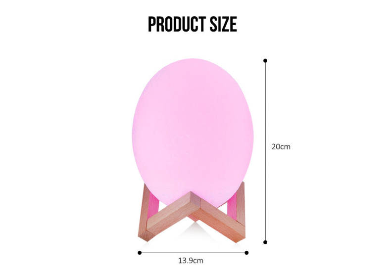 3D Printing Dinosaur Egg Light Night Lamp Remote Control for Bedroom