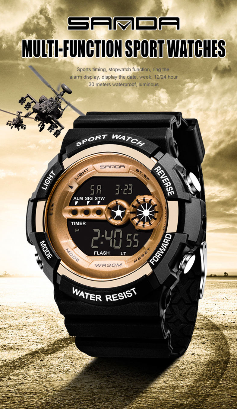Sanda 320 5303 Multifunctional Sports Men Watch