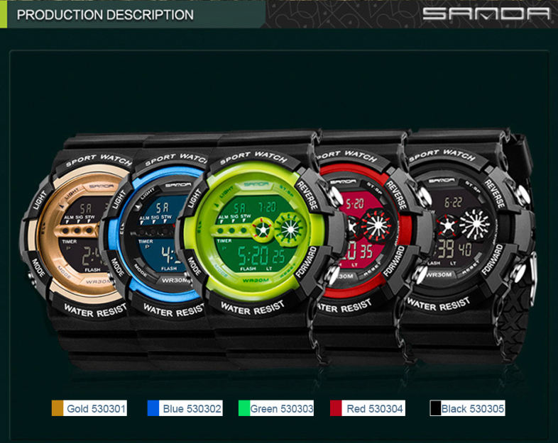 Sanda 320 5303 Multifunctional Sports Men Watch