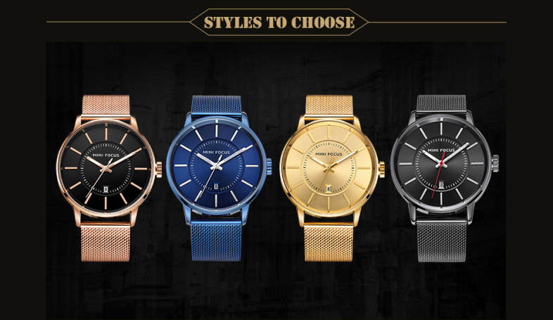 MINI FOCUS Leisure Calendar Display Men Watch