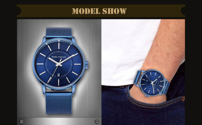 MINI FOCUS Leisure Calendar Display Men Watch