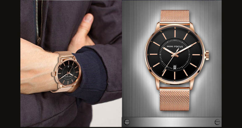 MINI FOCUS Leisure Calendar Display Men Watch