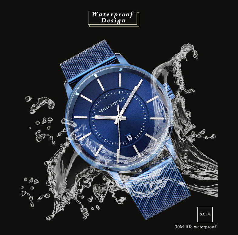 MINI FOCUS Leisure Calendar Display Men Watch