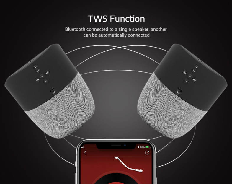 A1 Bluetooth Stereo Speaker Mini Player Wireless Charger for Mobile Phone