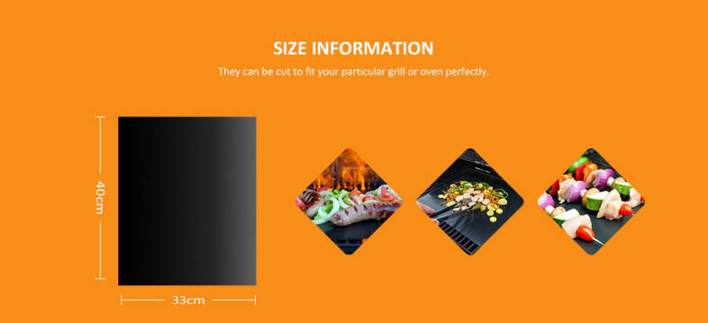 Non-stick BBQ Mat Heat-resistant Grilling Sheet