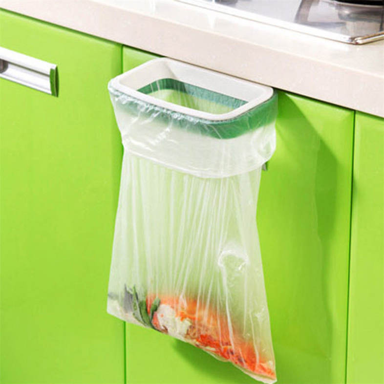 Cupboard Door Back Trash Rack Storage Garbage Bag Holder