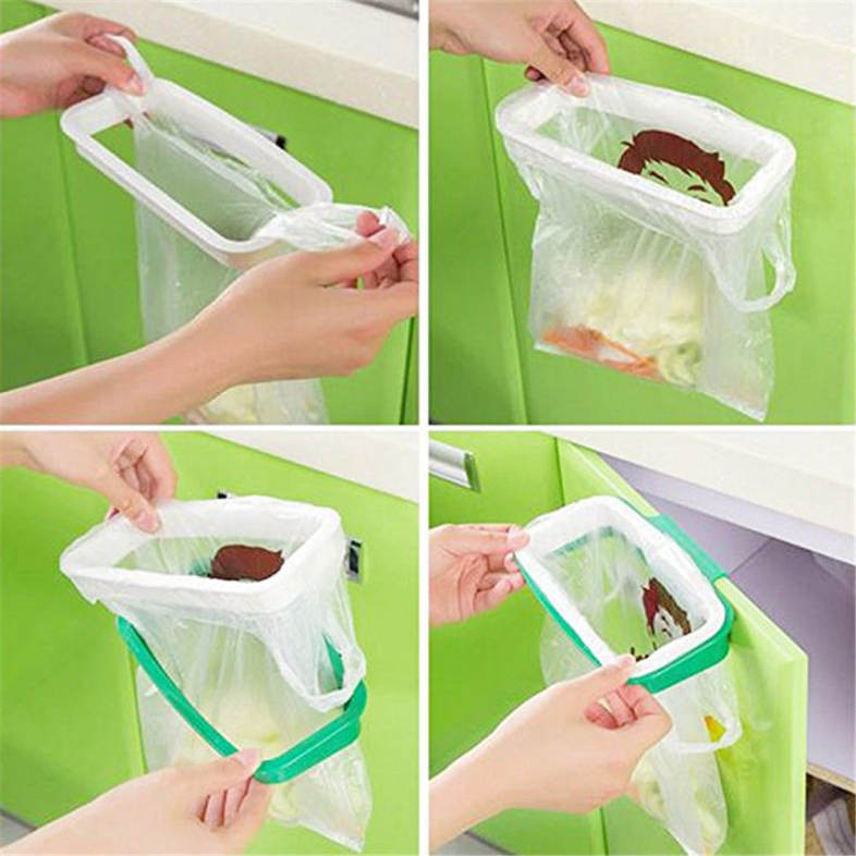 Cupboard Door Back Trash Rack Storage Garbage Bag Holder