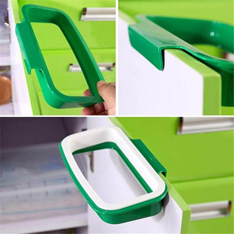 Cupboard Door Back Trash Rack Storage Garbage Bag Holder