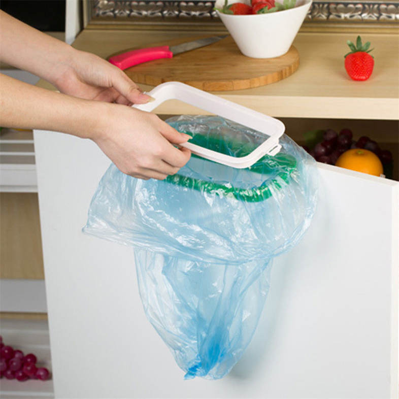 Cupboard Door Back Trash Rack Storage Garbage Bag Holder
