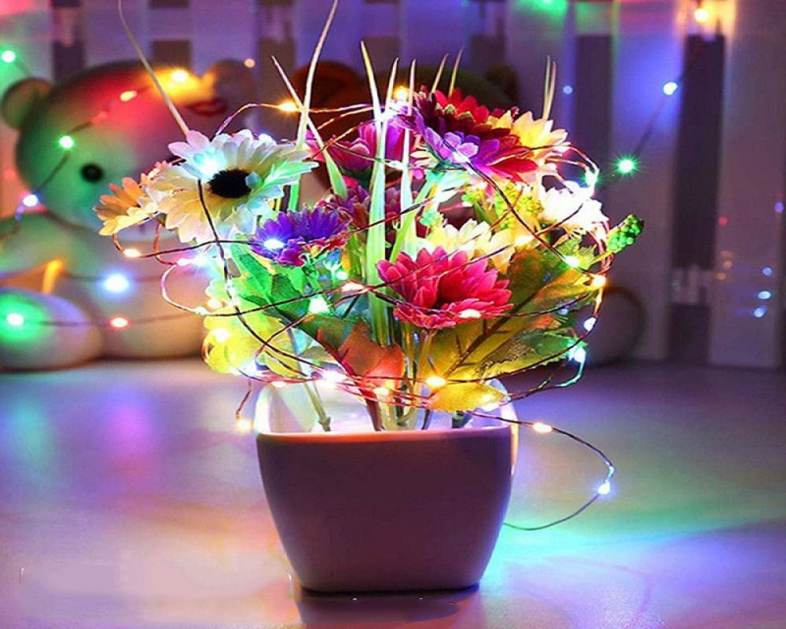 10M 100-LED Silver Wire Strip Light Battery Operated Fairy Lights Garlands Christmas Holiday Wedding Party 1PC