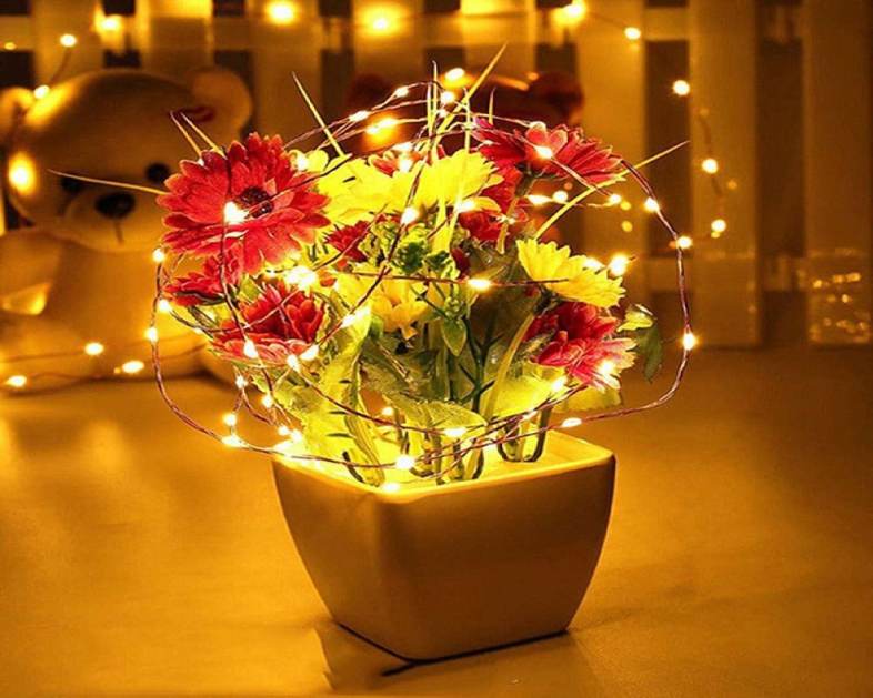 10M 100-LED Silver Wire Strip Light Battery Operated Fairy Lights Garlands Christmas Holiday Wedding Party 1PC