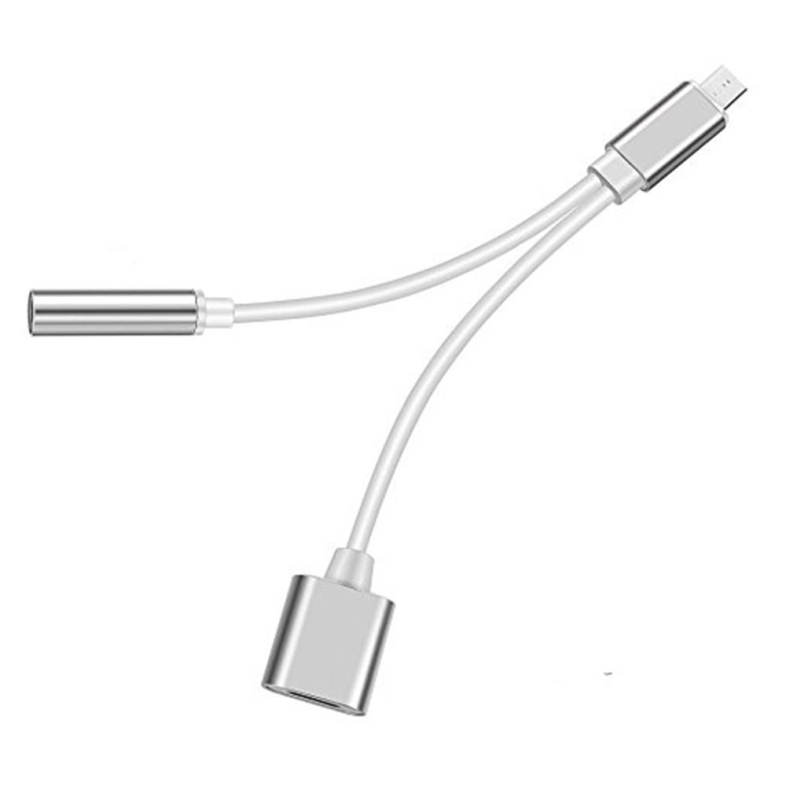 2 in 1 USB C Type C to 3.5mm Headphone Audio Aux Jack Charge Adapter Cable Converter for Xiaomi Mi 6 / Motorola Moto Z