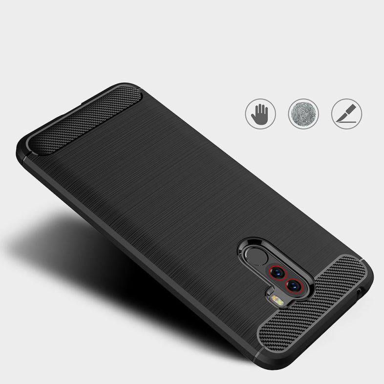 Luxury Carbon Fiber TPU Soft Case for Xiaomi Pocophone F1