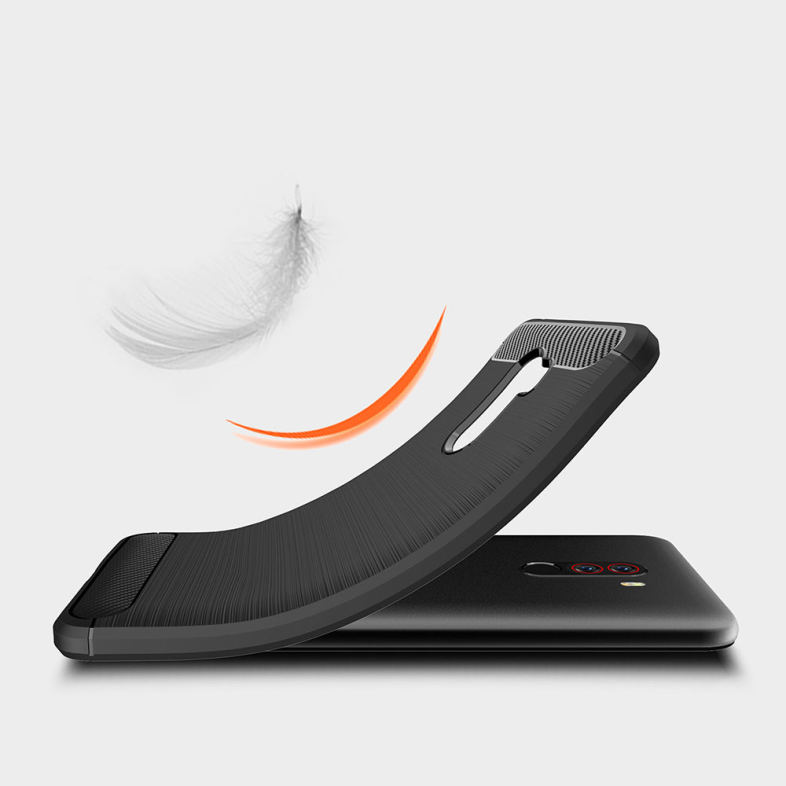 Luxury Carbon Fiber TPU Soft Case for Xiaomi Pocophone F1