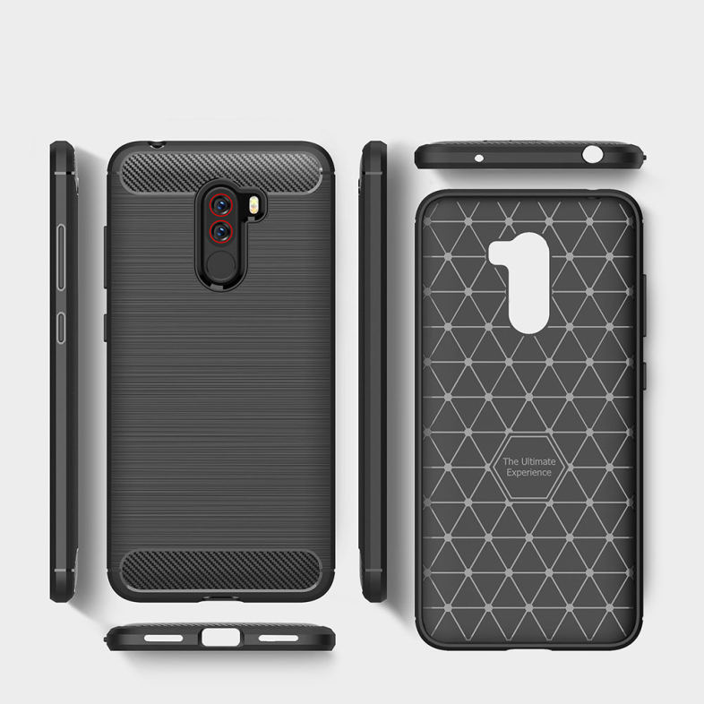 Luxury Carbon Fiber TPU Soft Case for Xiaomi Pocophone F1