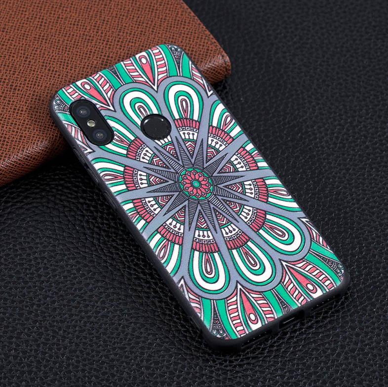 TPU Relief Case for Xiaomi Mi A2 Lite Mandala Pattern