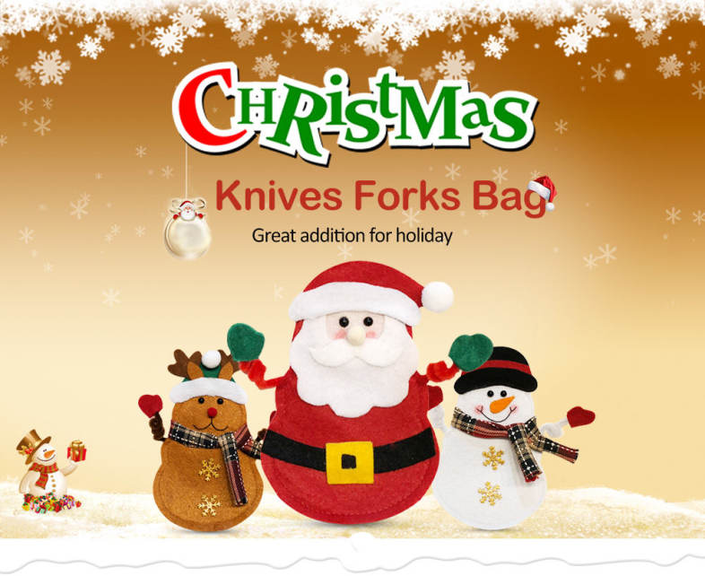 Knives Forks Bag Party Decoration Christmas Birthday Gift for Children