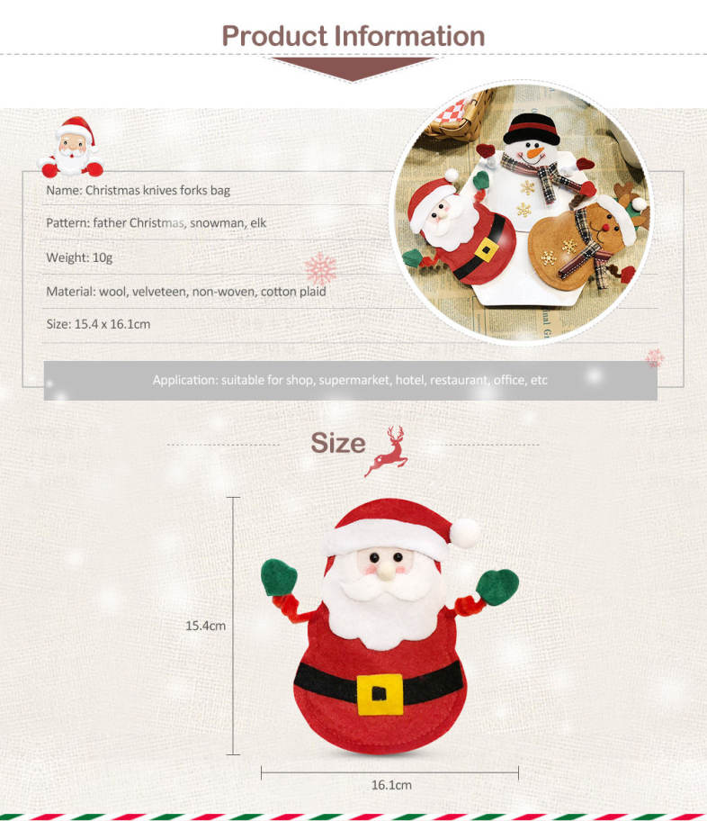 Knives Forks Bag Party Decoration Christmas Birthday Gift for Children