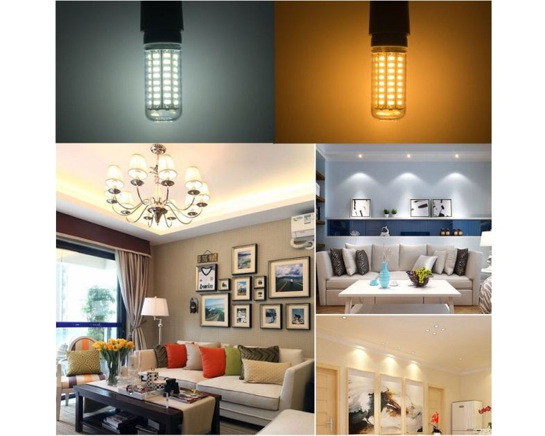 E14 LED Lamp 220V Light Corn Bulb SMD5730 Lamp 72 LEDs Home Decorated Chandelier Light