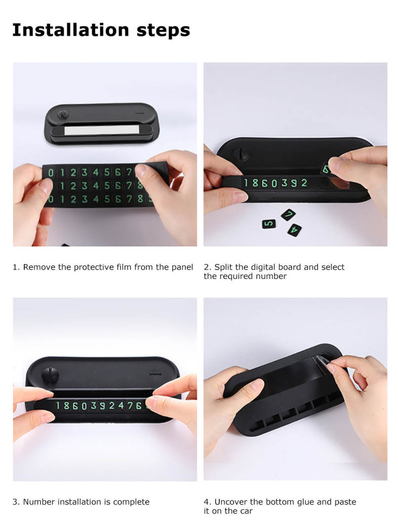Baseus Horizon Silicone Parking Number Bracket Phone Holder