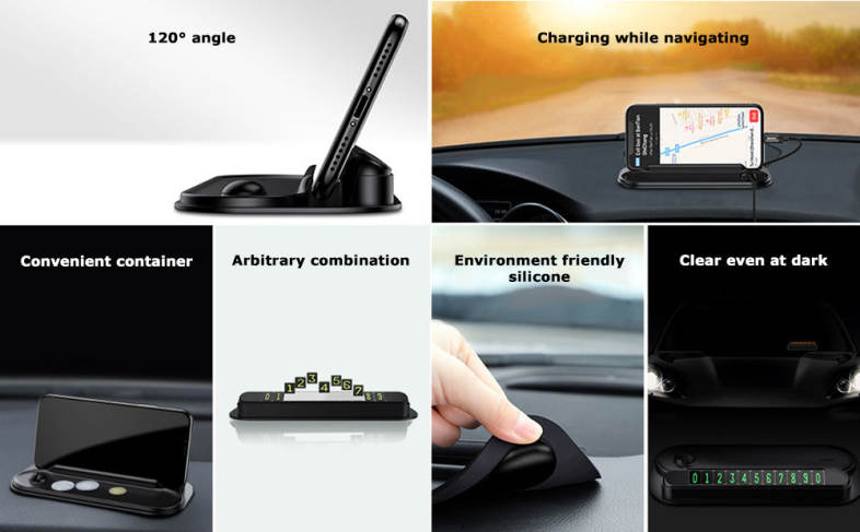 Baseus Horizon Silicone Parking Number Bracket Phone Holder