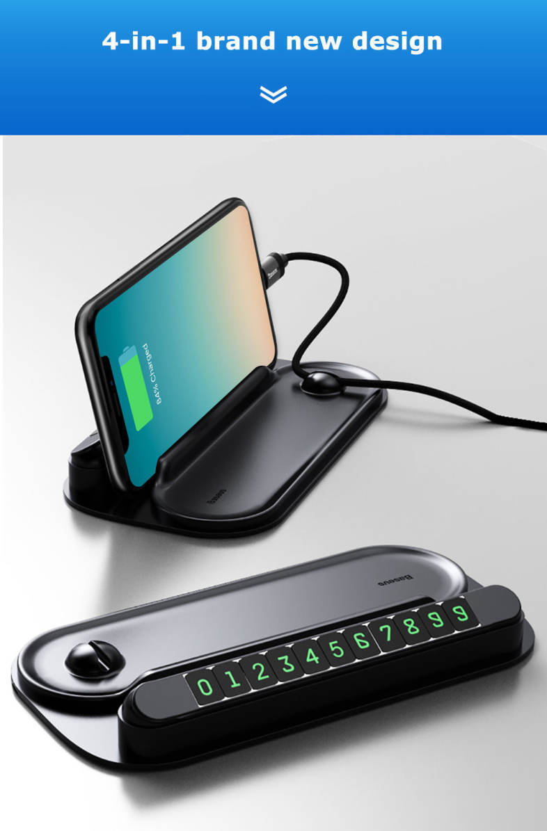 Baseus Horizon Silicone Parking Number Bracket Phone Holder