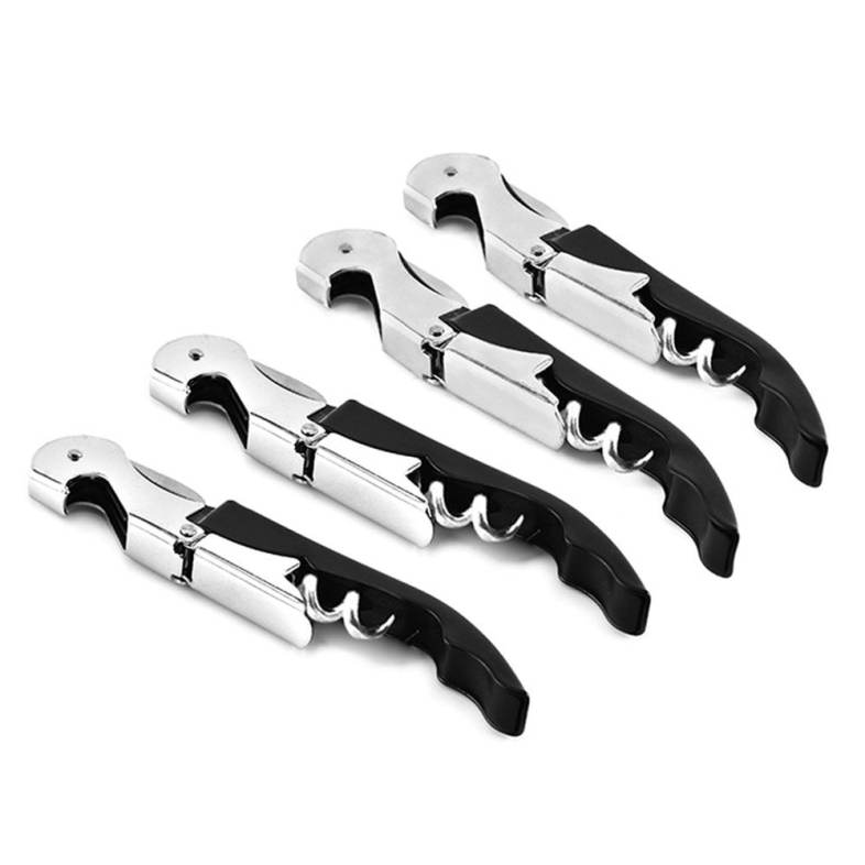Double Hinged Corkscrew Hippocampus Knife Wine Bottle Opener Waiters Beer Key