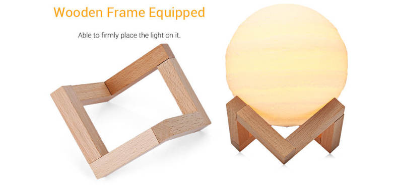 3D Printing Planet Lamp Night Light Remote Control for Bedroom